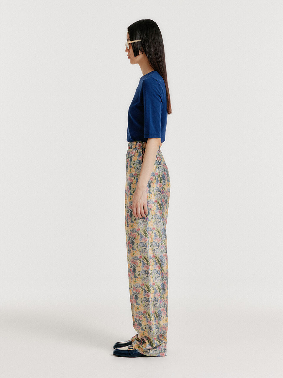 EENK YOL Lace Trimed T-Shirt - Navy
