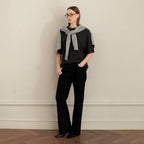 GLOWNY G COZY BOX TEE (CHARCOAL)