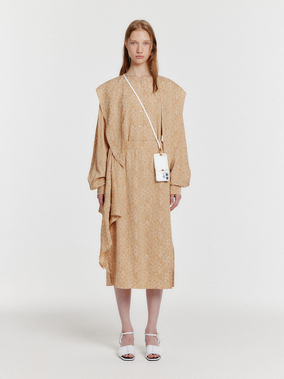 EENK YIVONA Scarfed Shirt - Beige