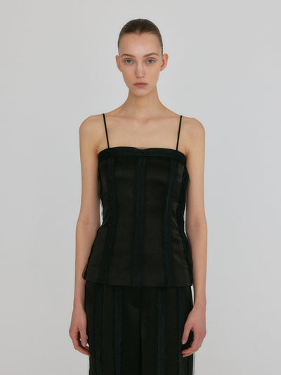 ZENNY Fitted Sleeveless Top - Black