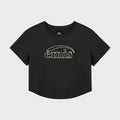 EMIS CHAIN STITCH T-SHIRT-CHARCOAL/CREAM