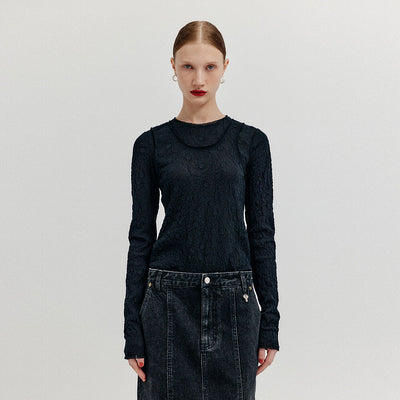 EENK T-Shirt Layered Jersey Top