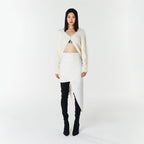 YCH CUT OUT CARDIGAN CREAM (F23KT801CR)