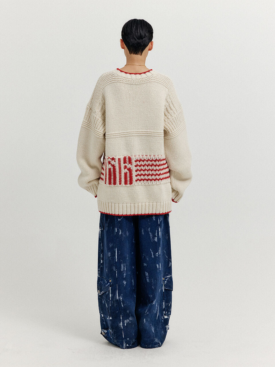 EENK EENK XANTHE Jacquard Knit Pullover - Ivory