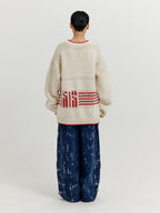 EENK EENK XANTHE Jacquard Knit Pullover - Ivory