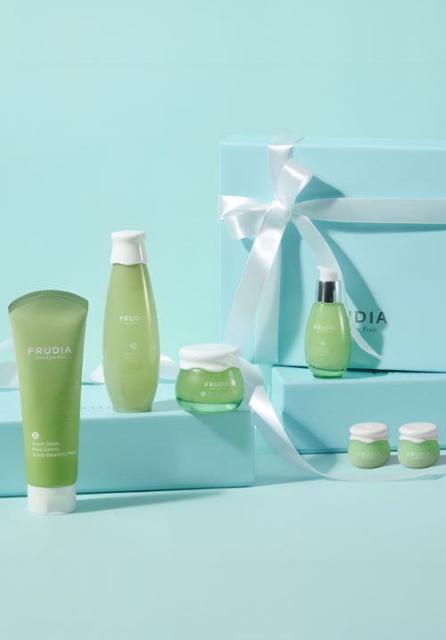 FRUDIA [Free 2 mini creams] Green grape pore clearing 4-piece set