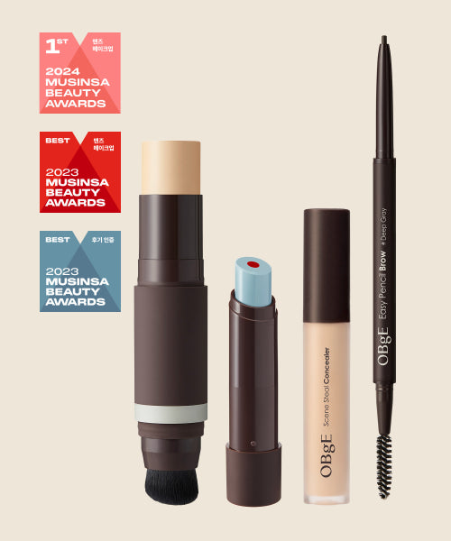 OBGE OBGE Men's Makeup Set Natural Cover Foundation + Lip Balm + Concealer + Brow Pencil