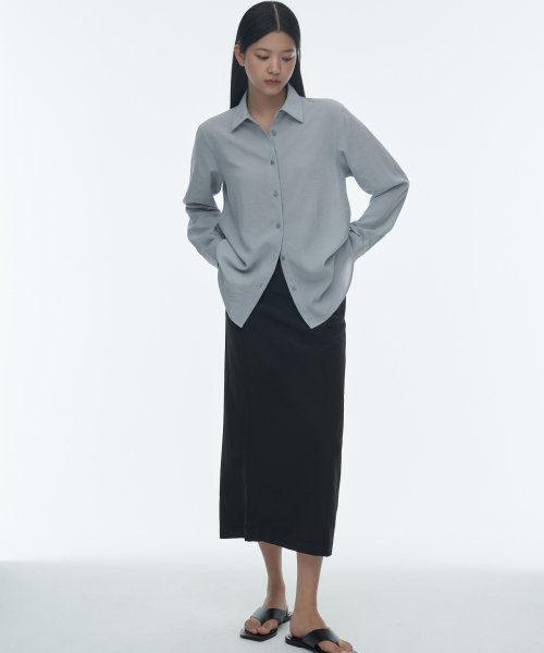 MUSINSA STANDARD WOMAN MUSINSA STANDARD WOMAN Women's Crinkle Long Skirt [Black]