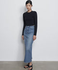 MUSINSA STANDARD WOMAN MUSINSA STANDARD WOMAN Denim Maxi Skirt Medium Indigo