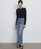 MUSINSA STANDARD WOMAN MUSINSA STANDARD WOMAN Denim Maxi Skirt Medium Indigo