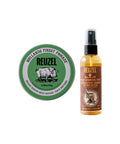 REUZEL Green oily medium hold pomade 95g + spray grooming tonic 100ml