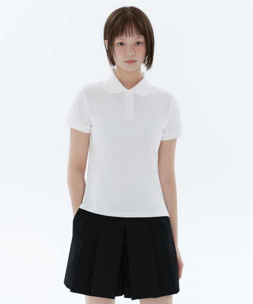 MUSINSA STANDARD WOMAN MUSINSA STANDARD WOMAN Pique Polo Shirt White