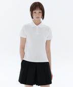 MUSINSA STANDARD WOMAN MUSINSA STANDARD WOMAN Pique Polo Shirt White
