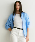MUSINSA STANDARD WOMAN MUSINSA STANDARD WOMAN Oversized Poplin Shirt [Socks Blue]