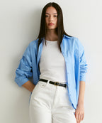 MUSINSA STANDARD WOMAN MUSINSA STANDARD WOMAN Oversized Poplin Shirt [Socks Blue]
