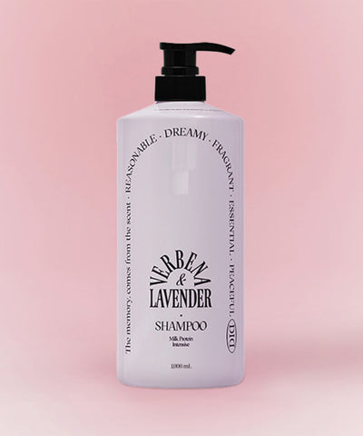 Milk Protein Intensive Shampoo Verbena Lavender 1000ml + [Free] Shampoo Sachet 6ml 4 types