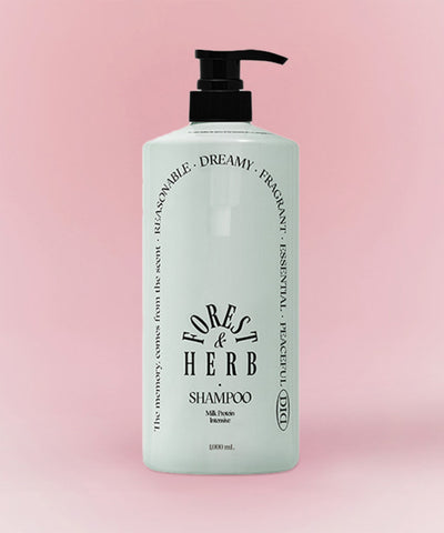 Milk Protein Intensive Shampoo Forest Herb 1000ml + [Free] Shampoo Sachet 6ml 4 types