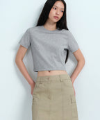 MUSINSA STANDARD WOMAN MUSINSA STANDARD WOMAN Crew Neck Crop T-Shirt Medium Gray
