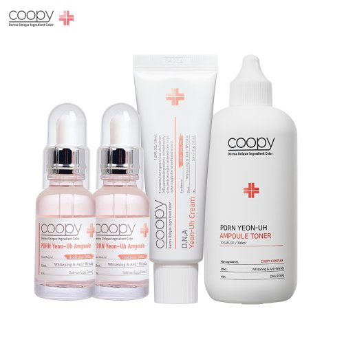 COOPY PDRN salmon ampoule 30ml x 2 + DNA salmon cream 50ml x 1 + PDRN salmon ampoule toner x 300ml x 1