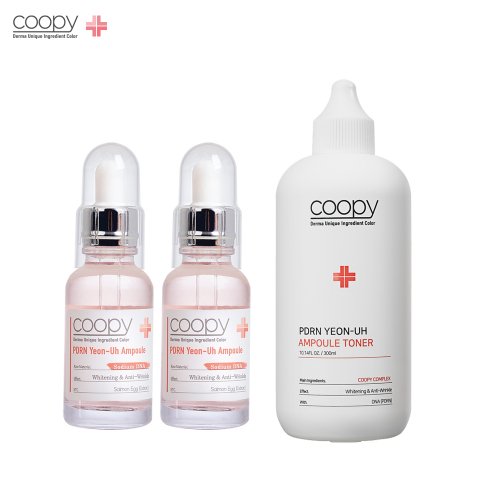 COOPY PDRN salmon ampoule 30ml x 2 + PDRN salmon ampoule toner x 300ml x 1