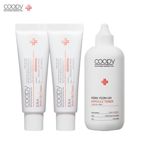 COOPY DNA salmon cream 50ml x 2 + PDRN salmon ampoule toner x 300ml x 1