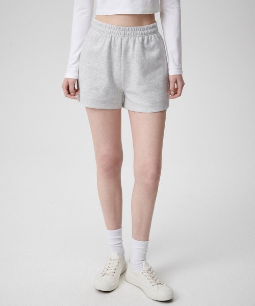 MUSINSA STANDARD WOMAN MUSINSA STANDARD WOMAN Women's Sweat Shorts Melange Light Gray
