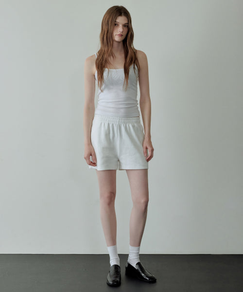 MUSINSA STANDARD WOMAN MUSINSA STANDARD WOMAN Women's Sweatshirt Shorts [White]