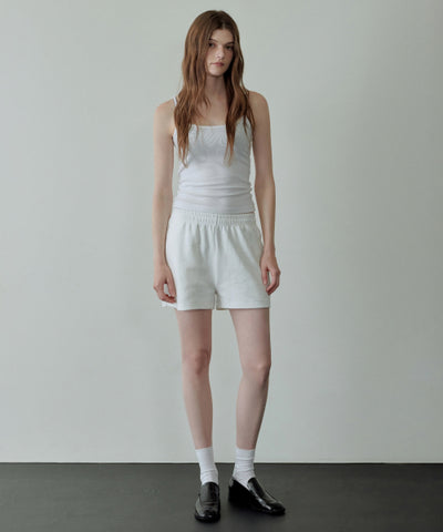 MUSINSA STANDARD WOMAN Women's Sweatshirt Shorts [White]
