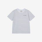 NEW BALANCE NBNEG2W422 / WOMEN Essential Basic Striped Short Sleeve T-Shirt (L/BLUE)