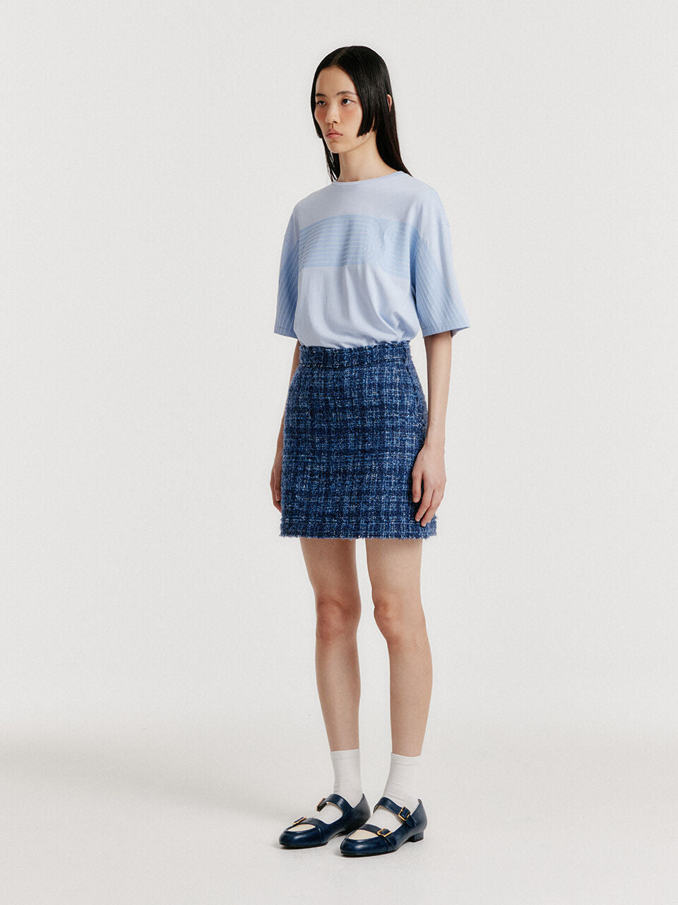 EENK YICKY EENK Logo Graphic T-shirt - Sky Blue