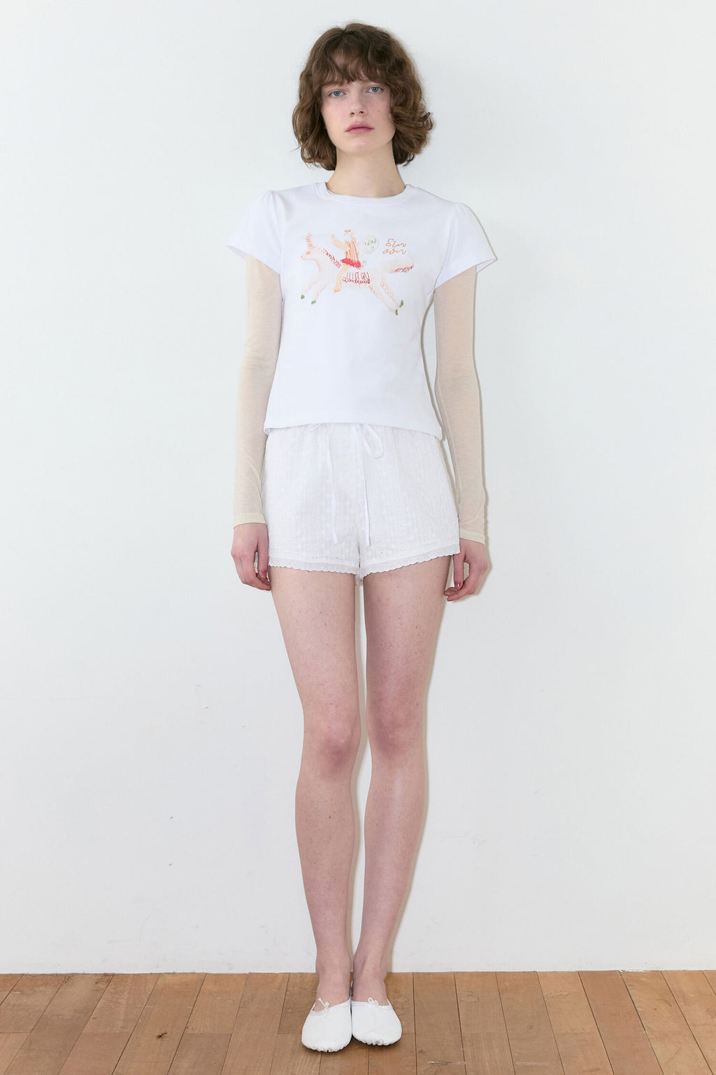 SINOON Unicorn Puff T-Shirt (White)