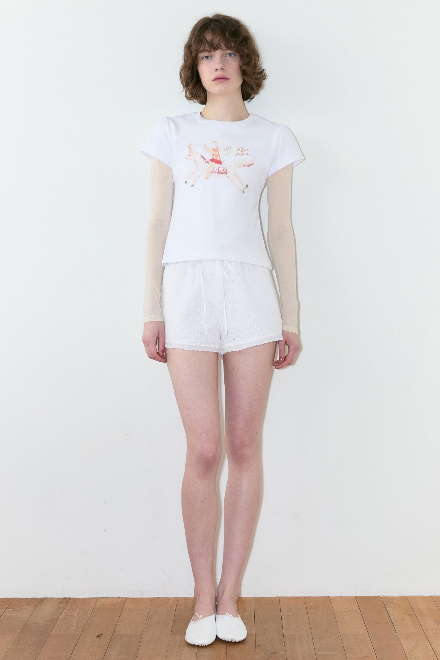 SINOON Unicorn Puff T-Shirt (White)