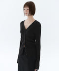 MUSINSA STANDARD WOMAN MUSINSA STANDARD WOMAN Women's Ribbed Slim Cardigan [Black]