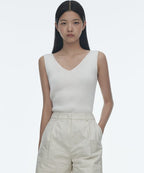 MUSINSA STANDARD WOMAN MUSINSA STANDARD WOMAN Women's Ribbed V-Neck Knit Sleeveless Top (Size XS)