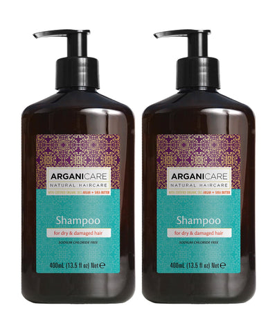 Argan oil & shea butter shampoo for dry damaged hair 400ml*2