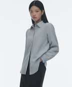 MUSINSA STANDARD WOMAN MUSINSA STANDARD WOMAN Relaxed Linen Like Shirt Mint Gray
