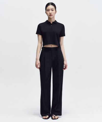 MUSINSA STANDARD WOMAN Slacks Semi-Balloon Black