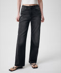 MUSINSA STANDARD WOMAN Straight Denim Pants - Washed Black