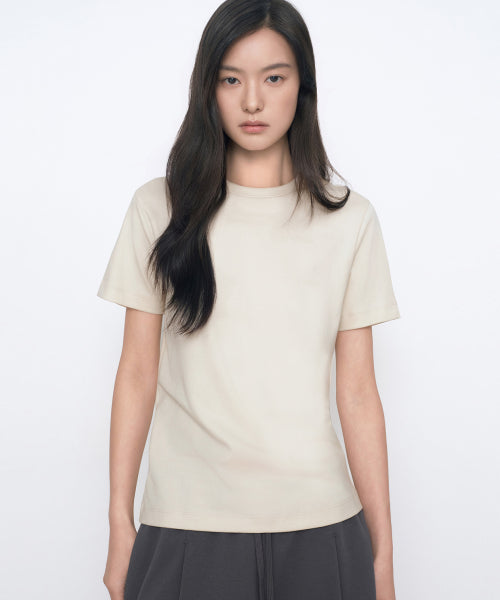 MUSINSA STANDARD WOMAN MUSINSA STANDARD WOMAN Women's Basic Crew Neck T-Shirt (Ecru)
