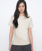 MUSINSA STANDARD WOMAN MUSINSA STANDARD WOMAN Women's Basic Crew Neck T-Shirt (Ecru)