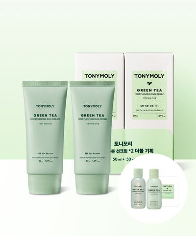 TONYMOLY Green Tea Moisture Sun Cream SPF 50 (50ml, 2ea)