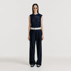 EENK YIOM Classic Straight Pants - Navy