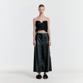 EENK YICOLE Tucked Maxi Skirt - Black