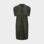 YCH BUTTONED CABLE-KNIT CAPE KHAKI (F24KT8021KK)