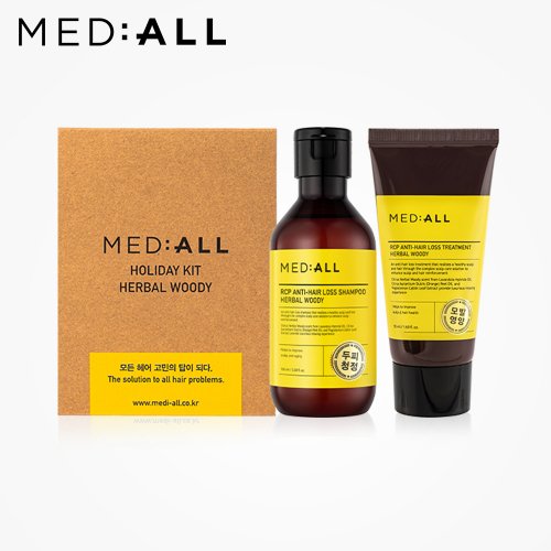 MEDIALL Scalp Cleansing Holiday Kit Woody Scent (Shampoo + Treatment)