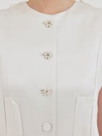 EENK ZIVE Crewneck Waistcoat - Ivory