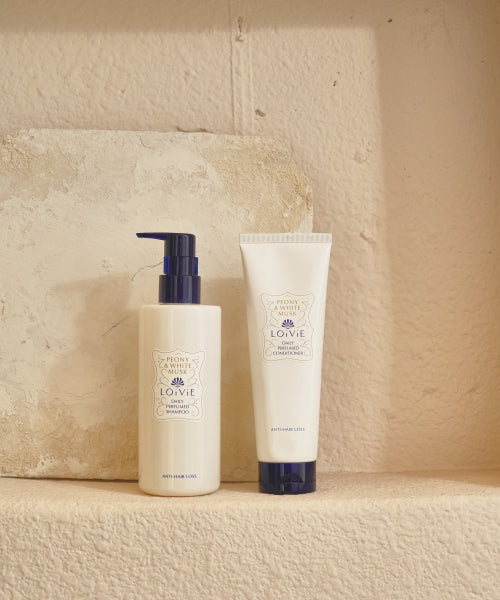 LOIVIE Peony & White Musk Daily Perfumed Hair Care SET