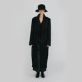 EENK ZADA Single-Breasted Long Coat - Black