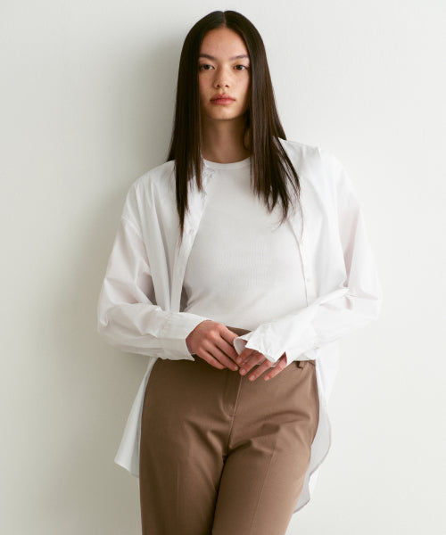 MUSINSA STANDARD WOMAN MUSINSA STANDARD WOMAN Cotton Nylon Oversized Shirt (White)