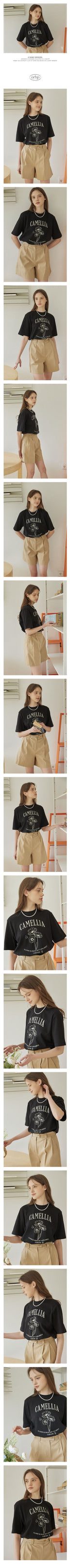 OUR HOPE Camellia T-shirt - Black